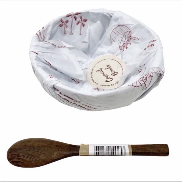 COCONUT BOWLS bowl & spoon set NEW - Picture 6 of 8